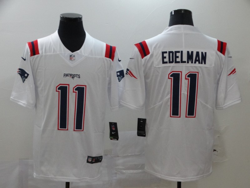 Men's New England Patriots Julian Edelman #11 White Jersey